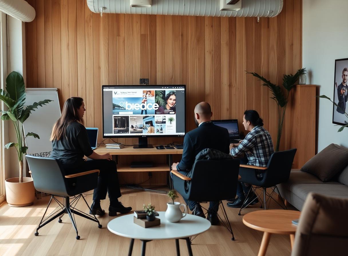 Studio team collaborating